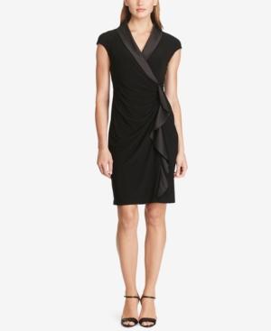 American Living Satin-trim Ruffled Dress