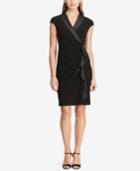 American Living Satin-trim Ruffled Dress