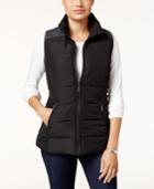 Style & Co Mixed-media Puffer Vest, Only At Macy's