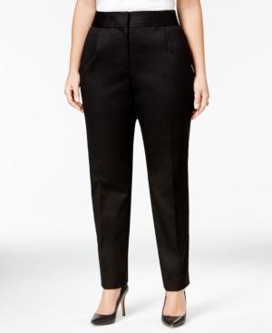 Tahari Asl Plus Size Straight-leg Poplin Pants