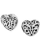 Sutton By Rhona Sutton 2-pc. Wife & Keyhole Heart Bead Charms In Sterling Silver