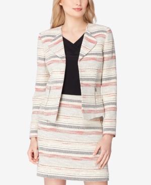 Tahari Asl Wing-collar Tweed Blazer