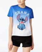 Disney Juniors' Stitch Ohana Graphic T-shirt By Mighty Fine