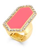 Thalia Sodi Pink Enamel And Crystal Stretch Statement Ring, Only At Macy's