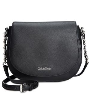 Calvin Klein Saffiano Saddle Crossbody Bag