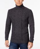 Tasso Elba Men's Turtleneck Mixed-stitch Sweater, Only At Macy's