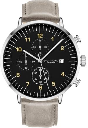 Stuhrling Original Men's Leather Strap, Chrono Watch