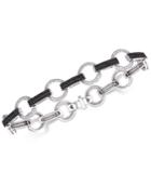 Diamond Circle & Bar Link Bracelet (2 Ct. T.w.) In Sterling Silver