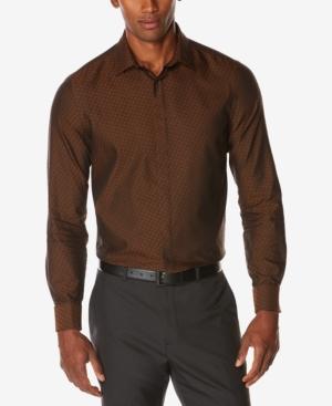 Perry Ellis Men's Iridescent Diamond Jacquard Shirt