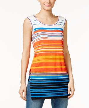 Cece By Cynthia Steffe Sleeveless Striped Sweater