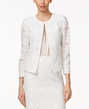 Tahari Asl Petite Open-front Lace Blazer