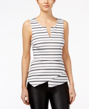 Xoxo Juniors' Printed Asymmetrical-hem Peplum Blouse
