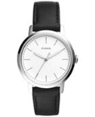 Fossil Women's Neely Black Leather Strap Watch 34mm Es4186