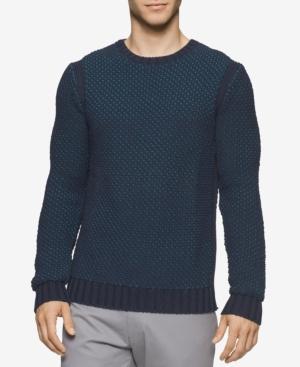 Calvin Klein Men's Dual-color Textured Knit Sweater