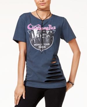 Bioworld Juniors' Cinderella Ripped Graphic T-shirt
