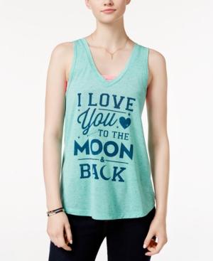 Hybrid Juniors' I Love You Graphic Swing Tank Top