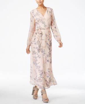 Bar Iii Printed Wrap Maxi Dress, Created For Macy's