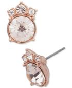 Givenchy Rose Gold-tone Crystal Stud Earrings