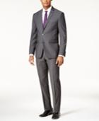 Vince Camuto Men's Slim-fit Charcoal Gray Suit