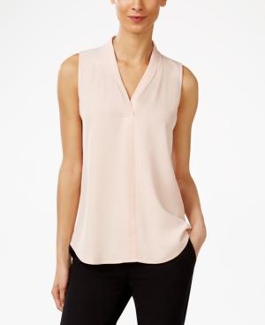 Calvin Klein Pleated V-neck Shell