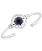 Lucky Brand Silver-tone Stone Reversible Disc Cuff Bracelet, A Macy's Exclusive Style