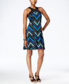 Ny Collection Petite Printed A-line Halter Dress