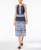 Style & Co Mixed Print Ruffled Dress, Only At Macy's
