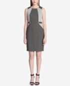 Calvin Klein Hardware-detail Jacquard Sheath Dress
