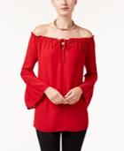 Alfani Off-the-shoulder Bell-sleeve Top, Created For Macy's