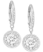 Swarovski Silver-tone Crystal Stone Drop Earrings