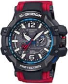 G-shock Men's Master Of G Red Resin Strap Watch 66x56mm Gpw1000rd-4a