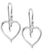 Giani Bernini Heart Drop Earrings In Sterling Silver, Created For Macy's