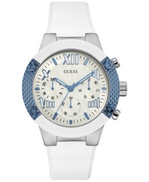 Guess Women's White Silicone Strap Watch 44mm U0772l3