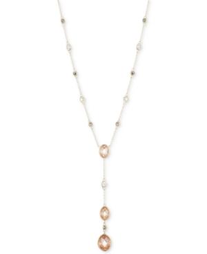 Judith Jack 10k Gold-plated Sterling Silver Champagne Crystal Lariat Necklace