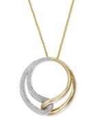 Duo By Effy Diamond Interlocked Circle Pendant Necklace (1/2 Ct. T.w.) In 14k Gold And White Gold