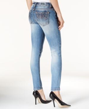 Miss Me Ankle Light Blue Wash Skinny Jeans