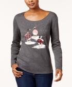 Karen Scott Cotton Geese-print T-shirt, Created For Macy's