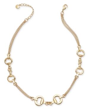 Charter Club Gold-tone Horsebit Station Necklace, 18 + 2 Extender, Created For Macy's