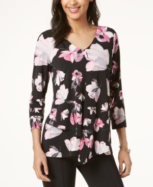 Alfani Draped Overlay Top, Created For Macy's