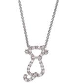 Giani Bernini Sterling Silver Necklace, Cubic Zirconia Cat Pendant (1/3 Ct. T.w.)