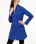 Inc International Concepts Stand-collar Ponte-knit Zip Coat, Created For Macy's