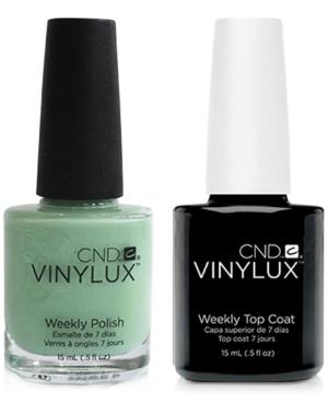 Creative Nail Design Vinylux Mint Convertible Nail Polish & Top Coat (two Items), 0.5-oz, From Purebeauty Salon & Spa