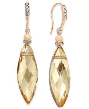 Inc International Concepts Gold-tone Pave & Navette Crystal Drop Earrings, Created For Macy's