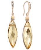 Inc International Concepts Gold-tone Pave & Navette Crystal Drop Earrings, Created For Macy's