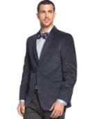 Tommy Hilfiger Jacket, Solid Corduroy With Elbow Patches Trim Fit