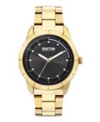 Kenneth Cole Reaction Men's Gold-tone Stainless Steel Bracelet Watch 44mm
