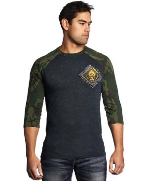 Affliction Lone Wolf Three-quarter Sleeve Raglan Tee