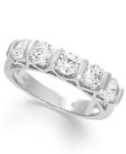 Diamond Ring, 14k White Gold Diamond 5-stone Band (1-1/2 Ct. T.w.)