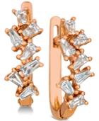Le Vian Baguette Frenzy Diamond Hoop Earrings (5/8 Ct. T.w.) In 14k Rose Gold