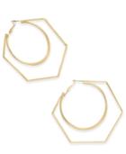 Thalia Sodi Gold-tone Geometric Hoop Earrings, Created For Macy's